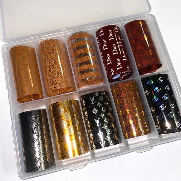 Designer Nail Foil (LV MULTICOLOUR / MIXED DESIGN) - Picture 3 of 4